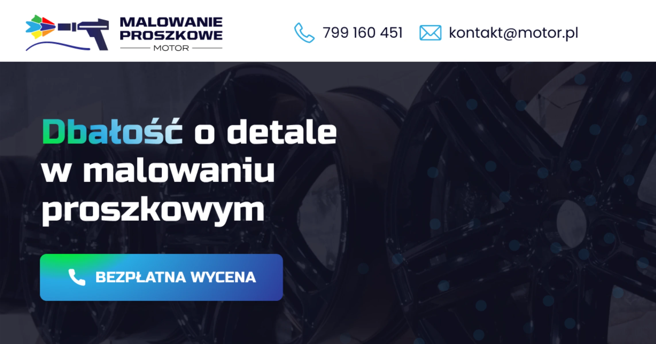 Cztery czarne, lakierowane proszkowo obręcze felg samochodowych na ciemnym tle